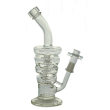 Tubo de agua de vidrio de cuello torcido huevo Faberge para fumar (ES-GB-441)